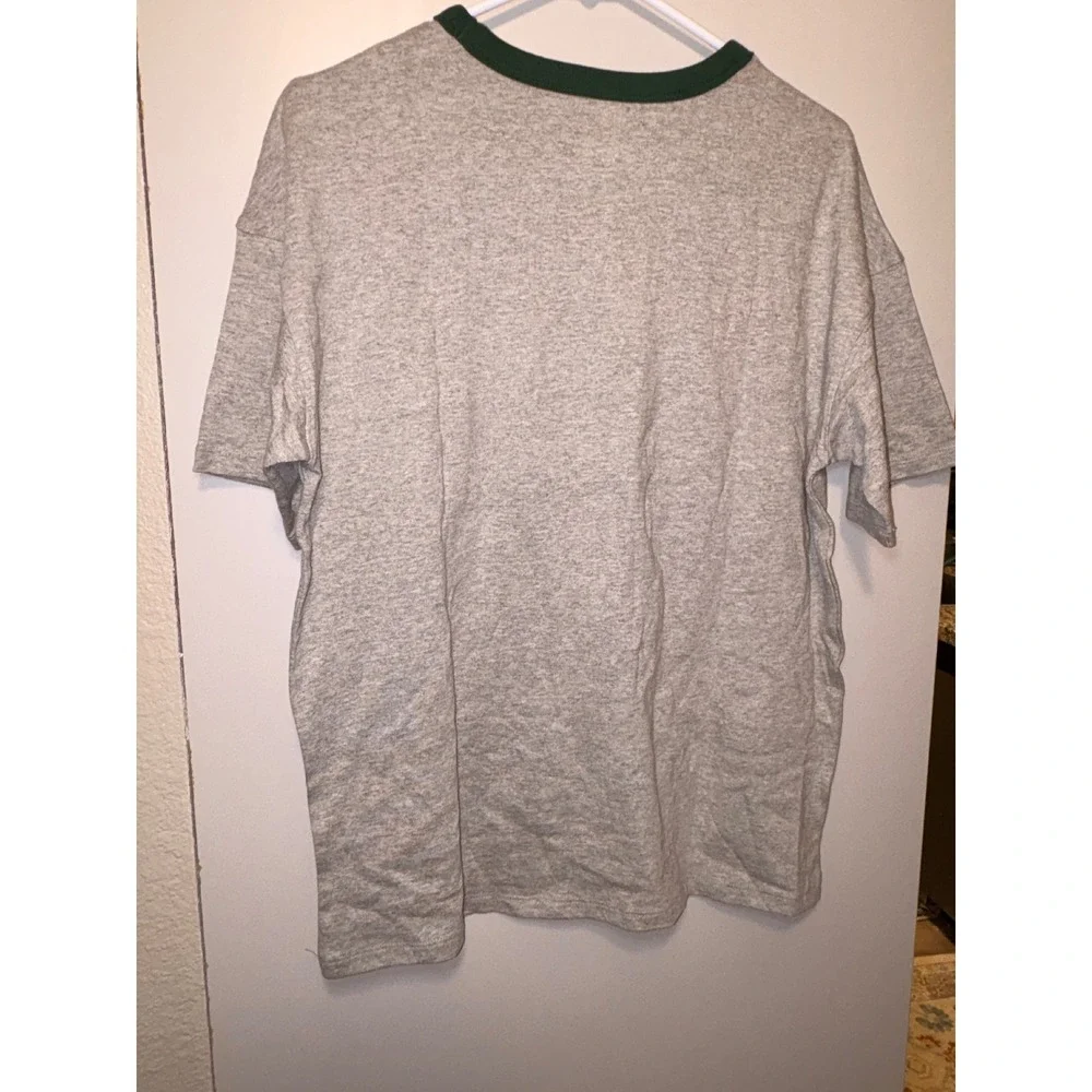 Cat &‎ Jack Boys New York Athletics Ringer Tee Gray Green XL 14 Husky NWT